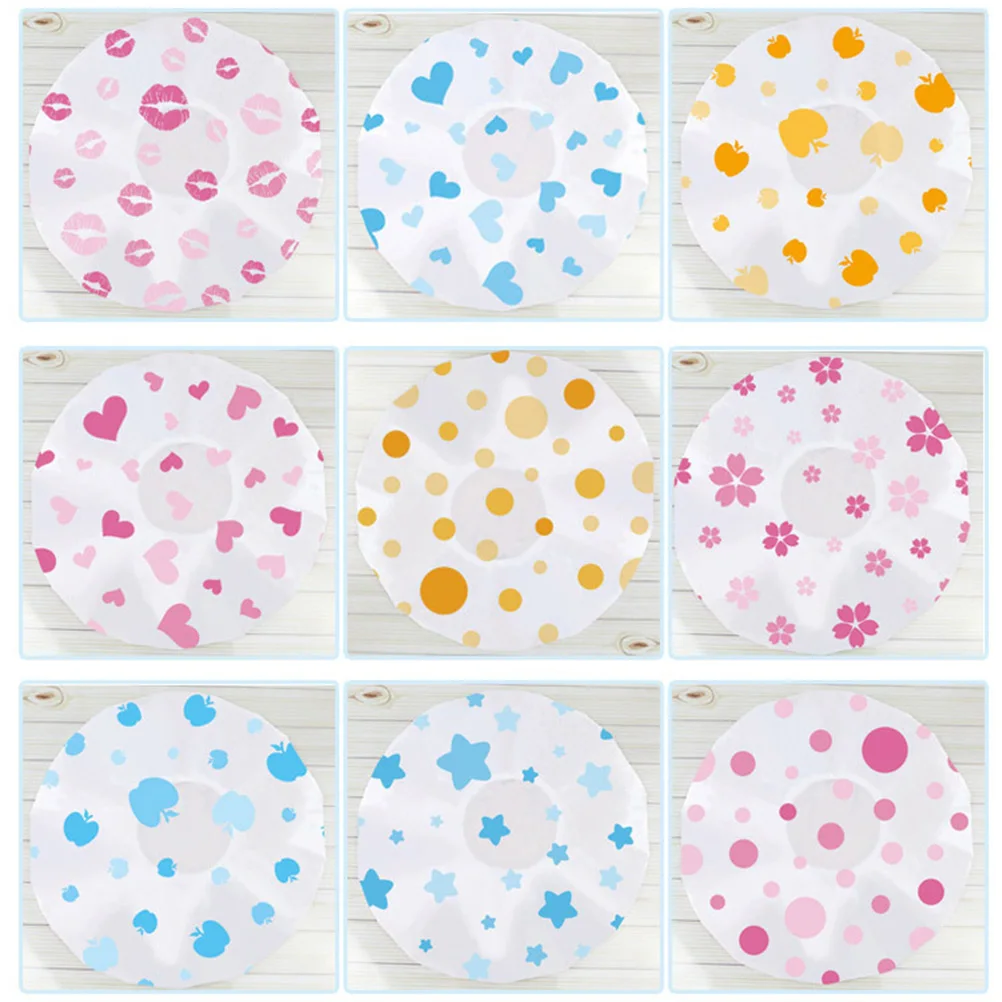 

24pcs Waterproof Shower Cap Bath Hat Quick Dry Reusable Portable Swim Caps Lightweight Foldable Travel Size Fits Thick Hair