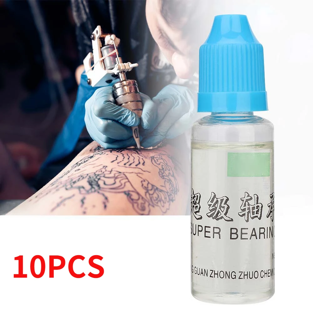 20ml*10 Tattoo Machine Lubricant Motor Oil Dust Removal Maintenance Tattoo Repairing Tool Permanent Body Makeup Art Machine Oil