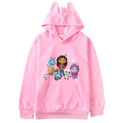 Gabby Style Hoodie kids cartoon jumper Toddler Girls Gaby Chat Clothes Baby Boys Long Sleeve Sweatshirts Children's Clothing