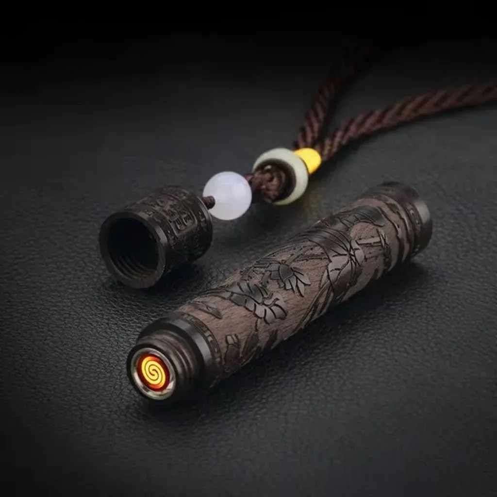 Windproof Flameless Electronic Lighter Tungsten Mini USB Charging Portable Smoking Accessories Gadgets Hot Sell