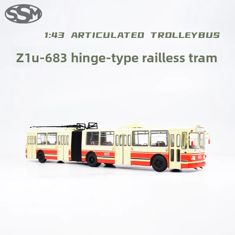 

Original Factory 1:43 Moscow Articulated Trolleybus ZIU-683 Double Bus Model Car SSM4052