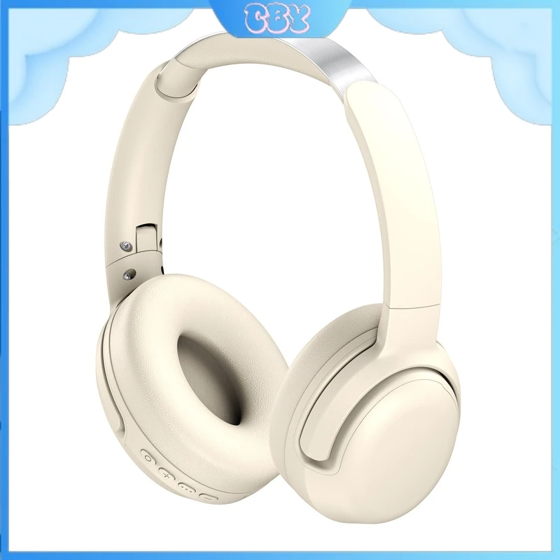 Headset Wireless Bluetooth Headset 5.4 Active Noise Reduction Game Explosions Stainless Steel Bow Bilateral Stereo Long Standby