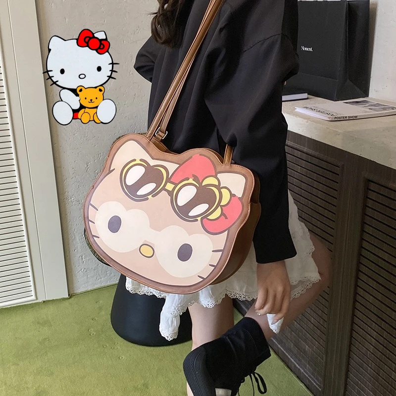 

Sanrio Hello Kitty сумка через плечо Kawaii милая сумка на плечо женские наушники сумки для хранения телефона мультфильм дорожный рюкзак подарок