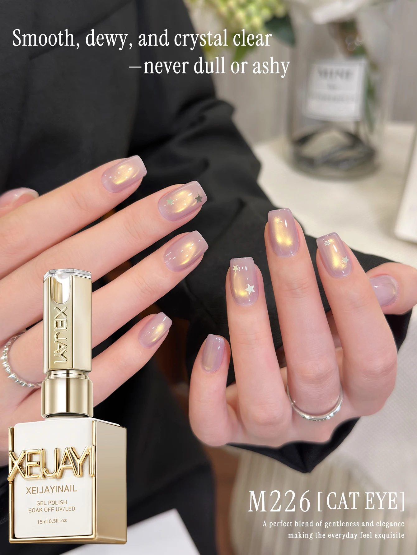 1 stks Paarse Gouden Reflecter - Nail Art Violet recensie en prijs