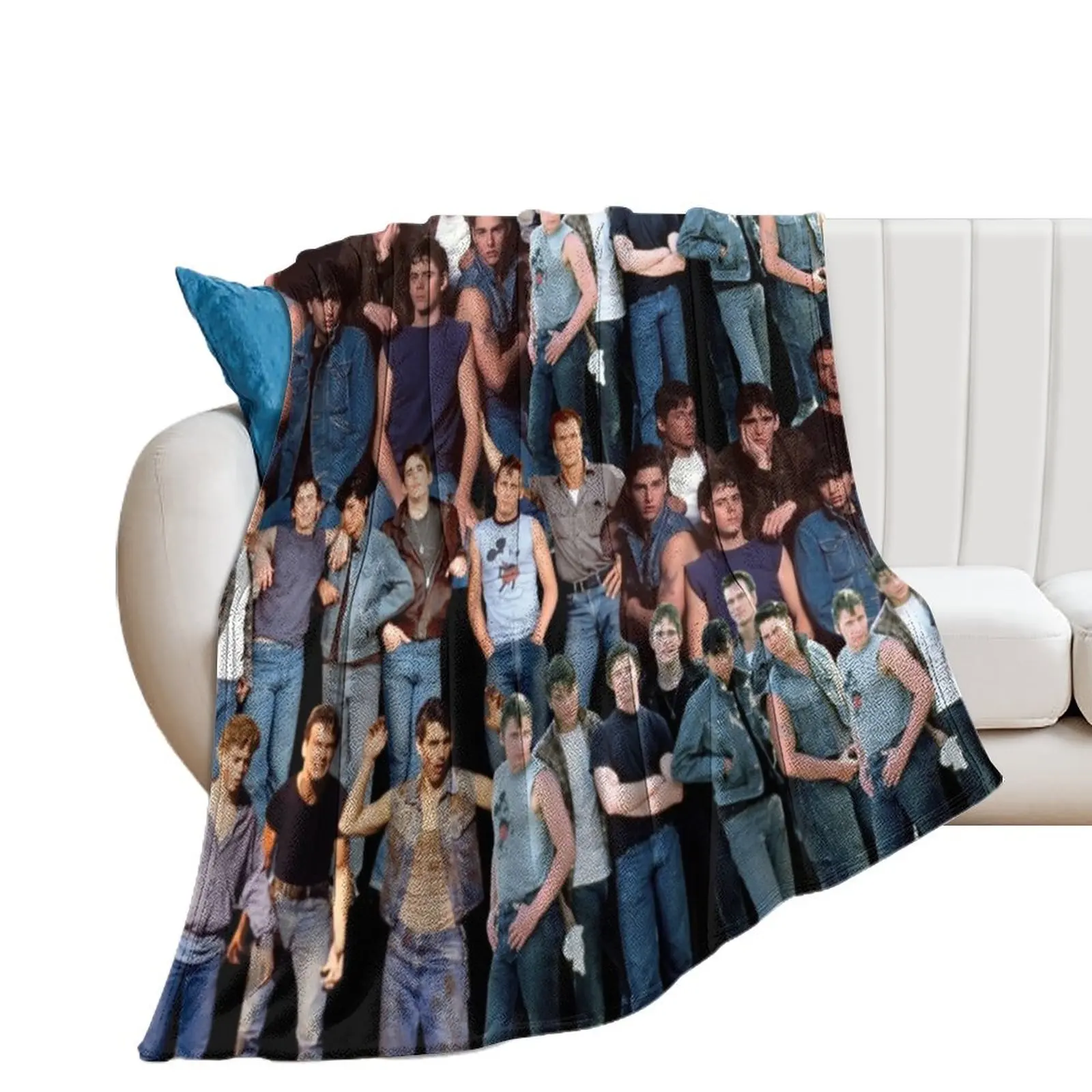 the outsiders cast collage Throw Blanket Plush Tourist christmas decoration Cute Blankets