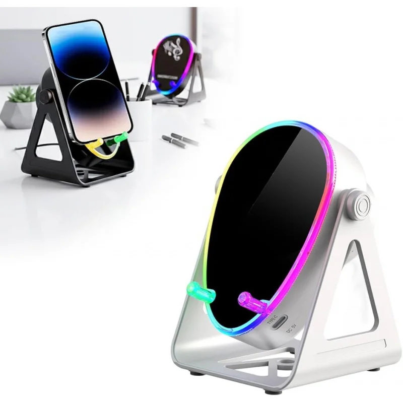 مكبر صوت بلوتوث لاسلكي 5 في 1، حامل قابل للتعديل، 2026 ترقية دوران 360 درجة متوافق مع جميع الهواتف، Un #1