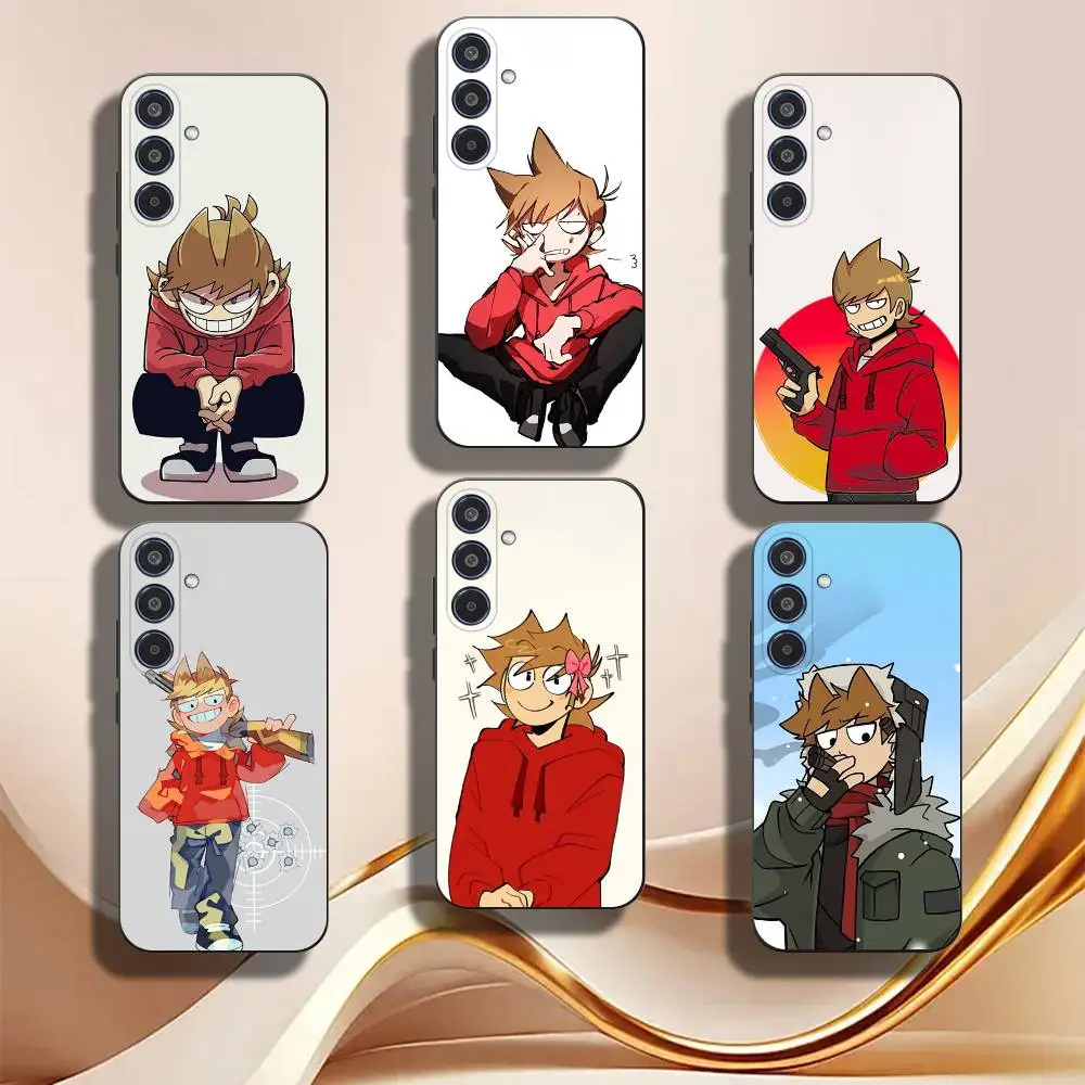 Anime E-Eddsworld T-Tord Phone Case For Samsung Galaxy A12 13 Note 10Pro 20Ultra A20 21 30 31 40 41 A71 72,Lens Protection Cover