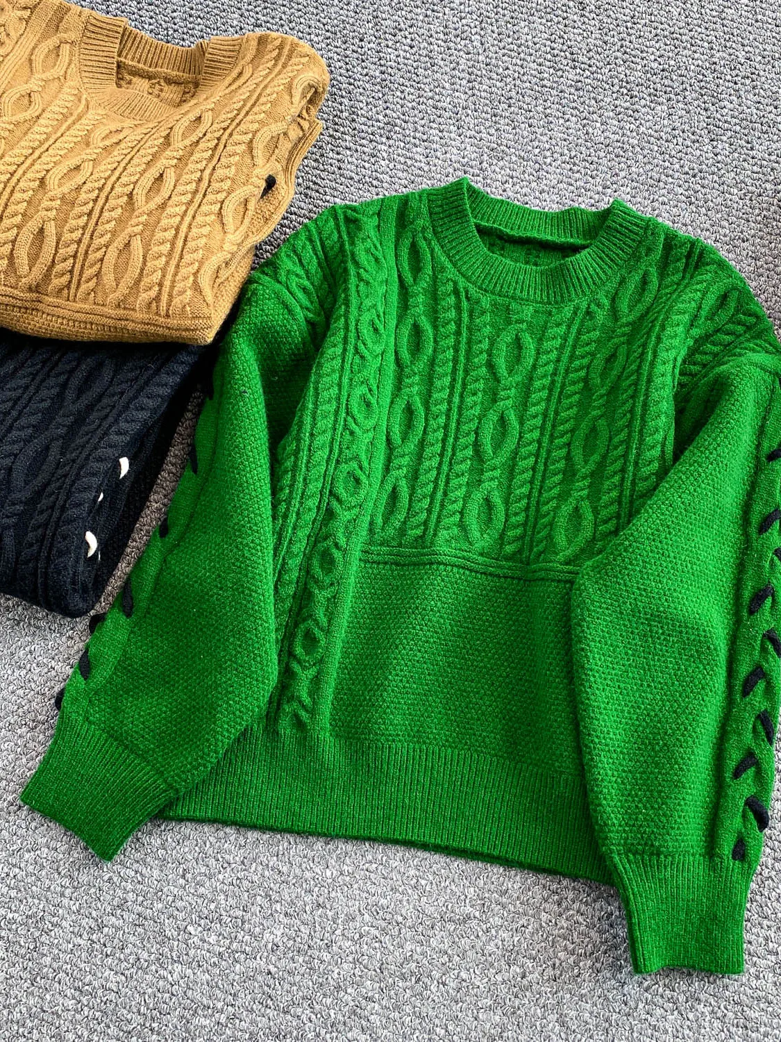 Suéter de Punto ueso de Manga Larga para Mujer, Nuevo Estilo de Invierno, Diseño Informal, Cómodo y Cálido, Cuello Redondo