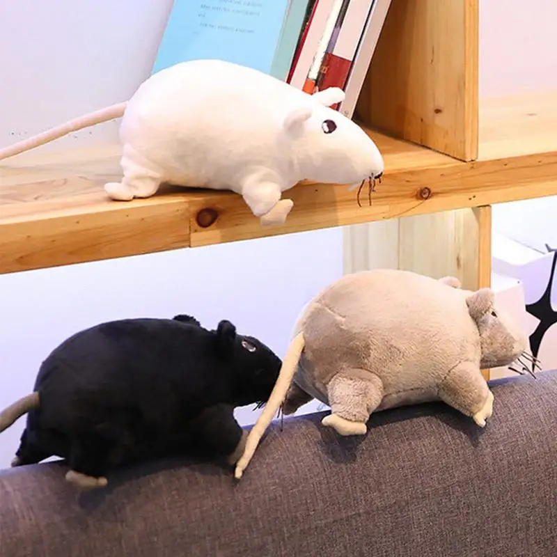 Mice Plush Doll Soft Realistic Plush Toy Mice Stuffed Animal Prank Fake Party Supplies Small Cat Toy For April Fool's Day