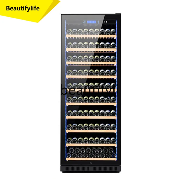 

A61 Constant Humidity Wine Cabinet Solid Wood Layer Rack Large Capacity Refrigerated Display Wine Cabinet