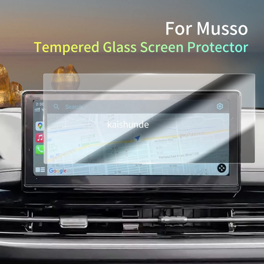 

Car Stickers Meters Protector For 2024 Shuanglong Musso Tempered Glass Protective Film Display Navigation Vehicle Accessories