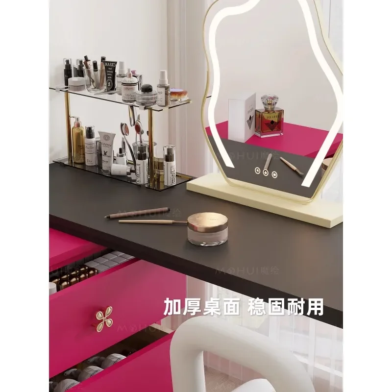 Dopamine dressing table, bed tail cabinet, integrated small unit corner, bedside makeup table, colored Memphis furniture