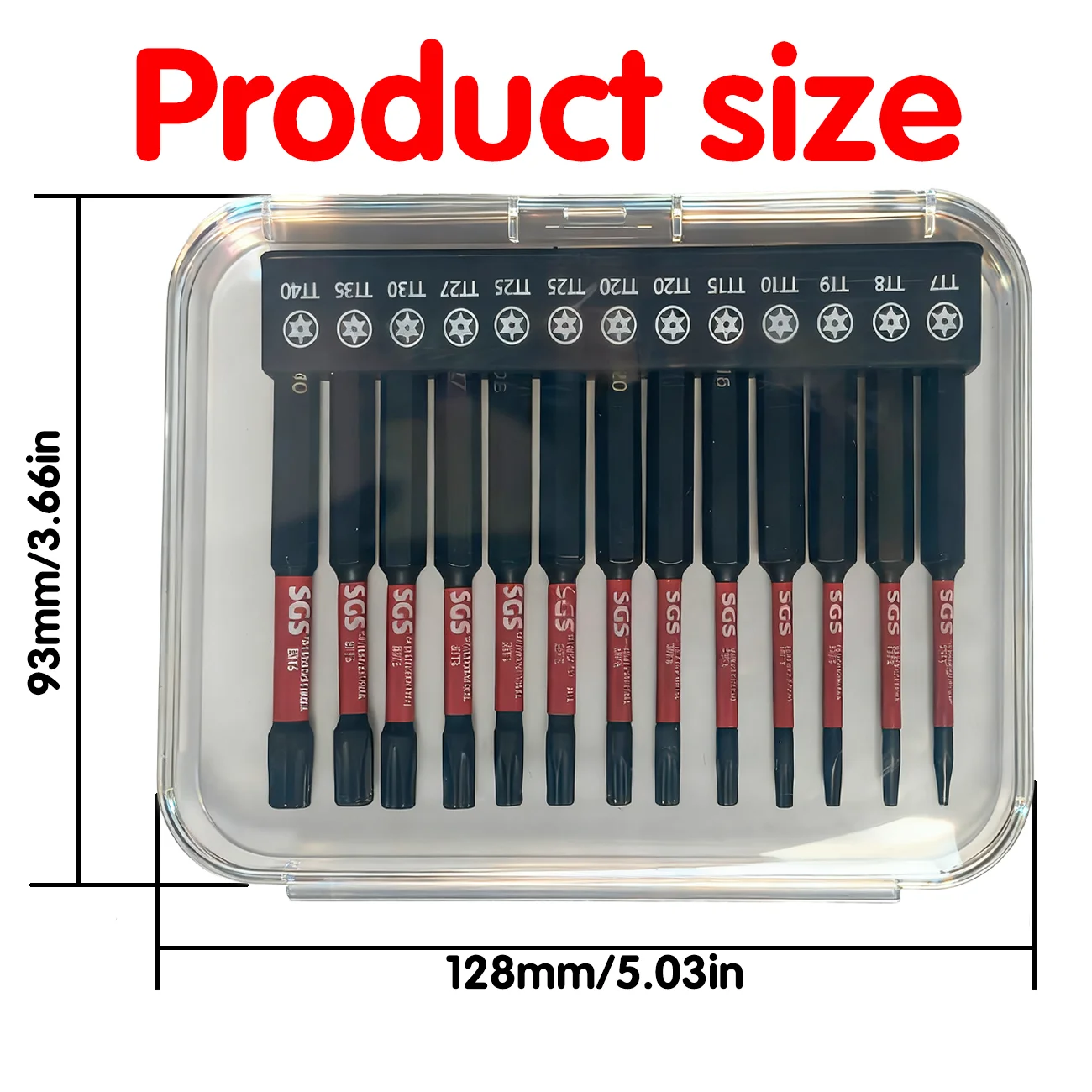 13-Piece 75mm Extended Anti-Theft Torx Tt Screwdriver Bit Set, S2 High-Temperature Hardened Steel with Magnetic Torque Buffering, Anti-Slip, Multi-Scenario Universal Electric Drill Impact Accessories
