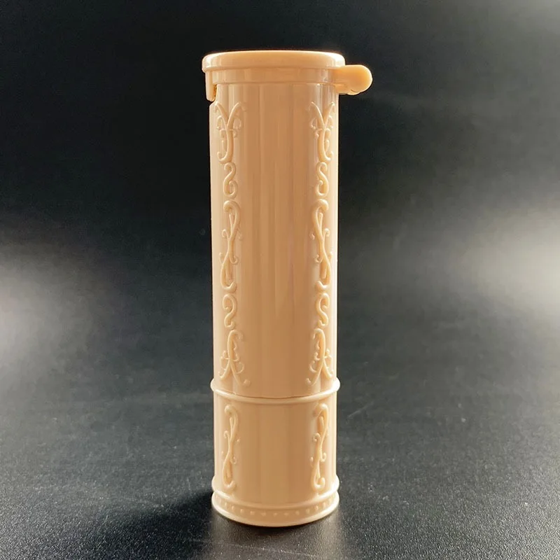 50 Uds. Estuche de lápiz labial de lujo de 12,1mm contenedor vacío tubo de bálsamo labial blanco rosa púrpura con tapa de rosca de espejo embalaje para cosméticos