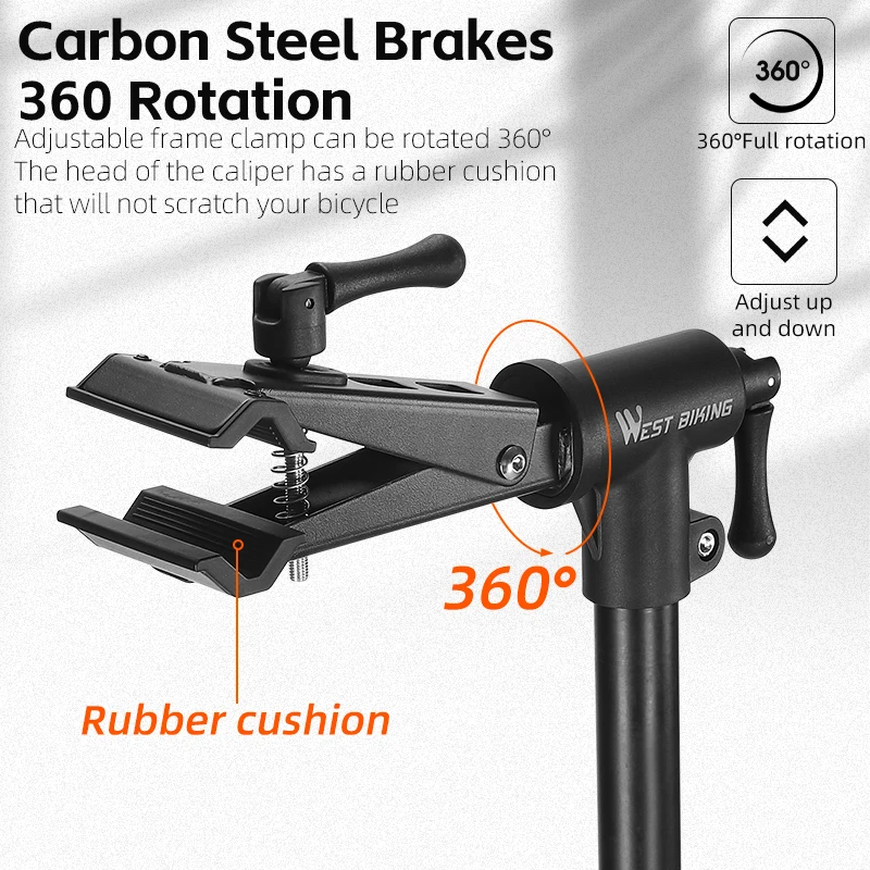 WEST BIKING Bike Repair Stand Foldable Bicycle Display Stand MTB Road Repair Workstand Adjustable Bicycle Maintenance Tools