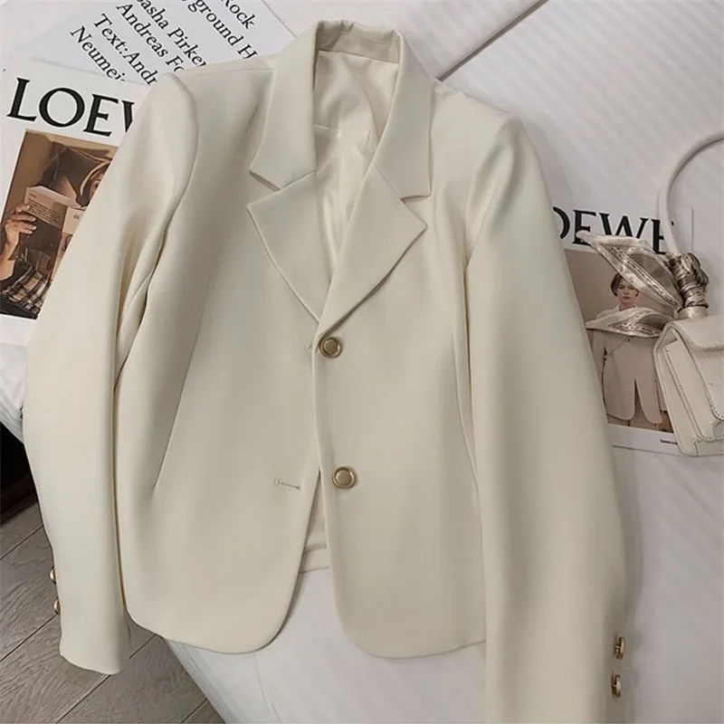 Pink Suit Jacket Women Person Spring Autumn 2025 New Korean Blazer Jacket Short Temperament High Sense OF Western Female Tops