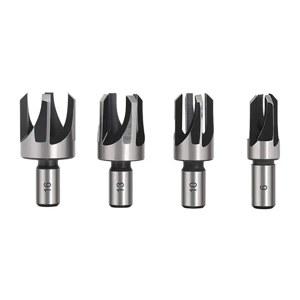 4/8 pz legno Plug Cutter trapano utensile da taglio punta da trapano lavorazione del legno punta da trapano in sughero casa accessori di ricambio per utensili elettrici fai da te