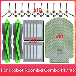 Compatible For ( iRobot Romba Combo 111 / 113 / R113840 ) Main Side Brush Hepa Filter Mop Cloths Robot Vacuum Part Accessory