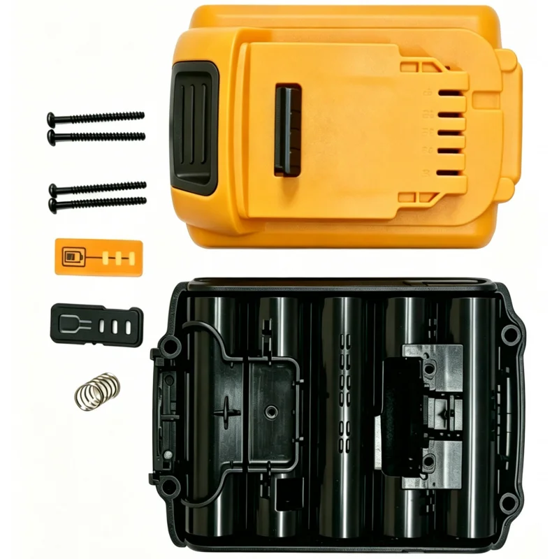 2 Pcs 10-Cell 18650 Battery Case Kit For 20V DCB200 Cordless Power Tool,Cordless Drill Battery Enclosure,DIY Repair Accessories