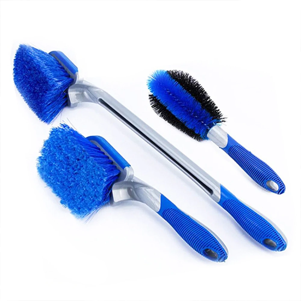 FUTUKNIGHT Car Wash Wheel Hub Brush Long Plastic Handle Hire Multi Purpose Cleaning Tool Tire Special Brush Decontaminate FUT025