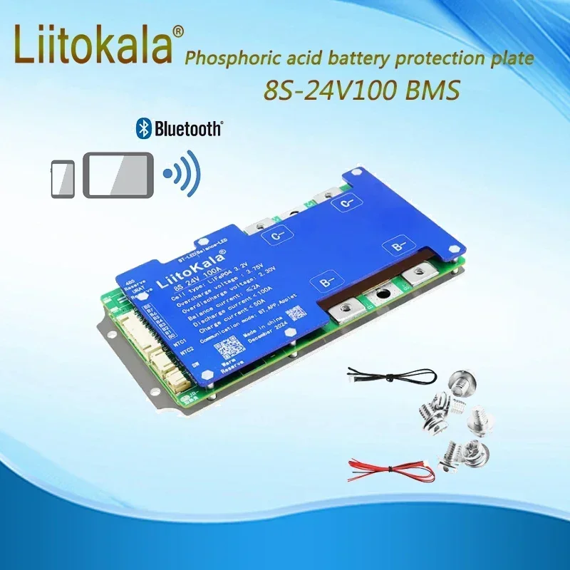 

LiitoKala 8S-24V100A/200A Smart Lifepo4 battery BMS APP Bluetooth function