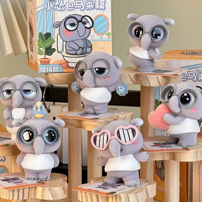 

Новая серия YIMO Malaysia TAPU'S Little Mood, флокированный стиль, глухая коробка, милое украшение для рабочего стола, украшение для автомобиля, подарок на день рождения для девочки