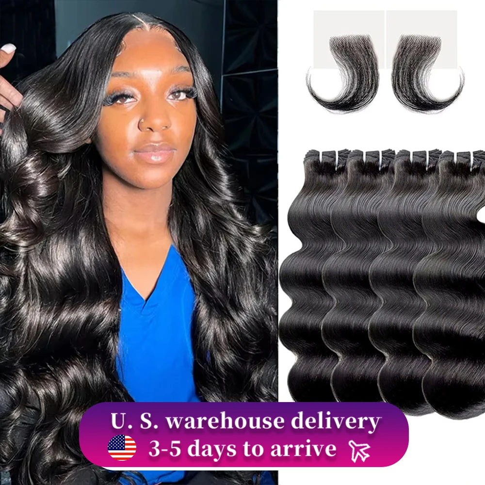 Body Wave Bundles Human Hair Brazilian Weaving Natural Black 1 3 4 Bundles Deal Virgin Hair 24Inch Raw Hair Extensions Remy Hair