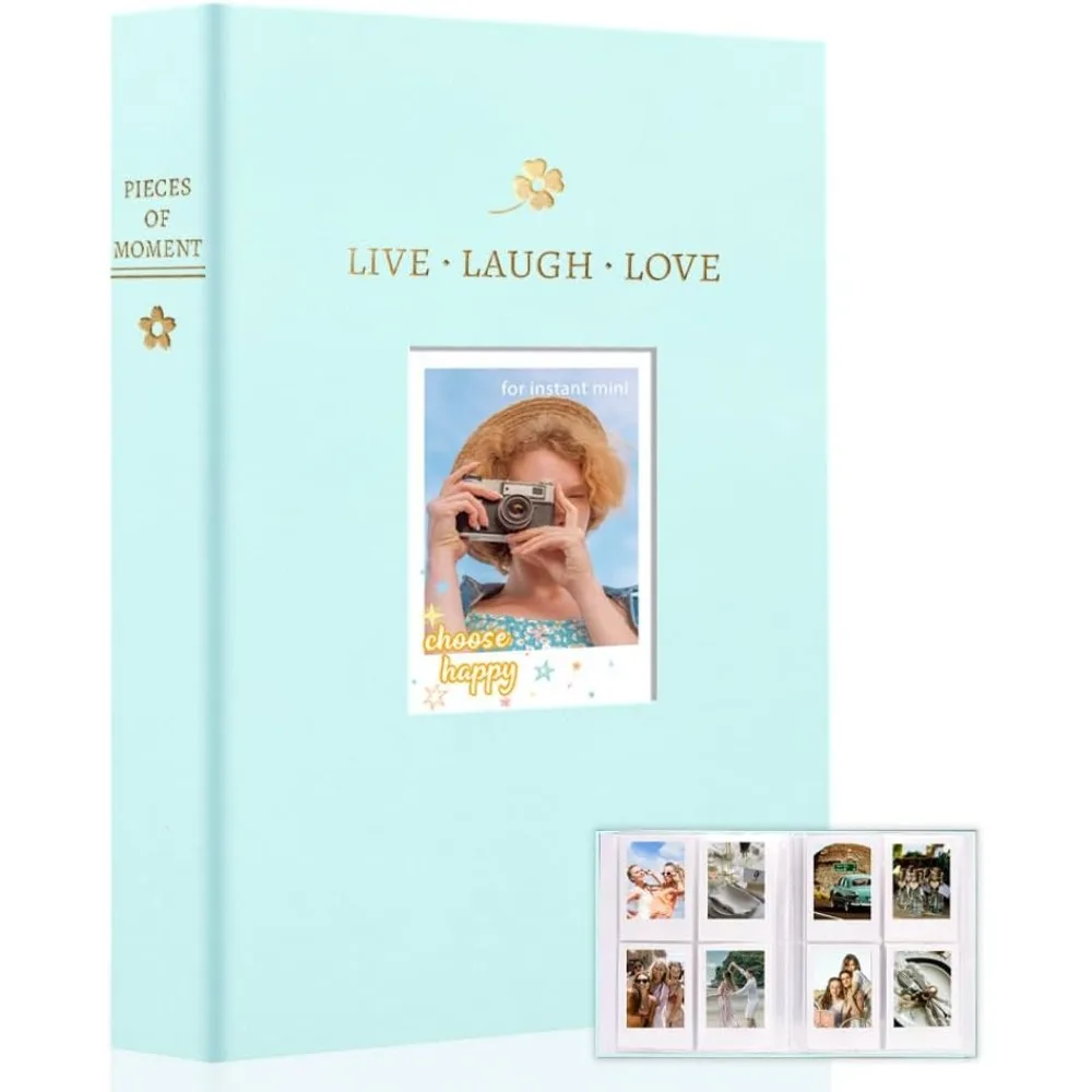 

Mini Photo Album 128 Pockets, Photo Album Fits for Mini