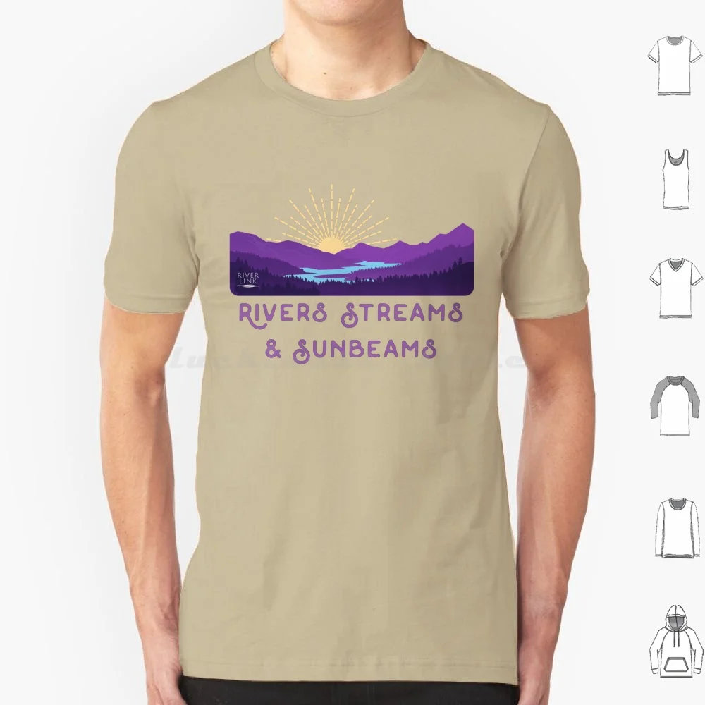 Rivers And Sunbeams T Shirt 6xl Cotton Cool Tee Riverlink River Water Sun Sunshine Mountains