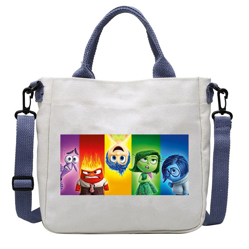 حقيبة كتف من الداخل إلى الخارج 2 حقيبة يد مطبوعة برسوم كارتونية ذات سعة كبيرة حقيبة كروس للنساء حقيبة تخزين محمولة أنيقة هدية