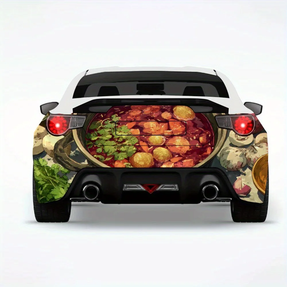

Автомобильная наклейка Hot Pot-виниловая наклейка на заднюю часть автомобиля, водонепроницаемые самоклеящиеся виниловые наклейки для хвоста и бампера автомобиля, украшение Prot