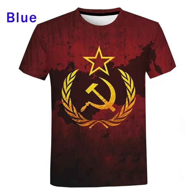 New Men Women Children T Shirt Summer CCCP Russian 3D T-Shirts USSR Soviet Union Short Sleeve Tshirt Moscow Cool Tees Tops Male