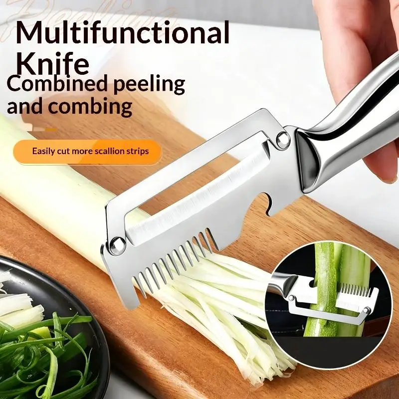 Multifunctional 3-in-1 Stainless Steel Peeler Vegetable & Fruit Slicer Shredder Versatile Kitchen Tool For Peeling Shredding