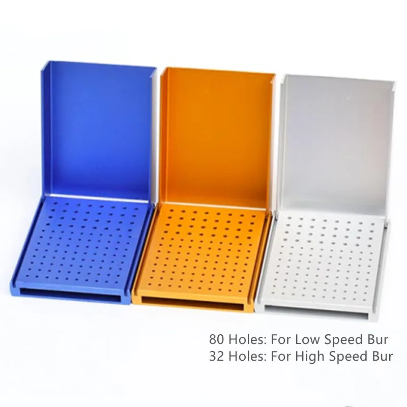 Dental 112 Holes Burs Holder Odontologia Drills Stand Sterilization Nails Organizer Dentistry Storage Box Block Dentist Lab Tool