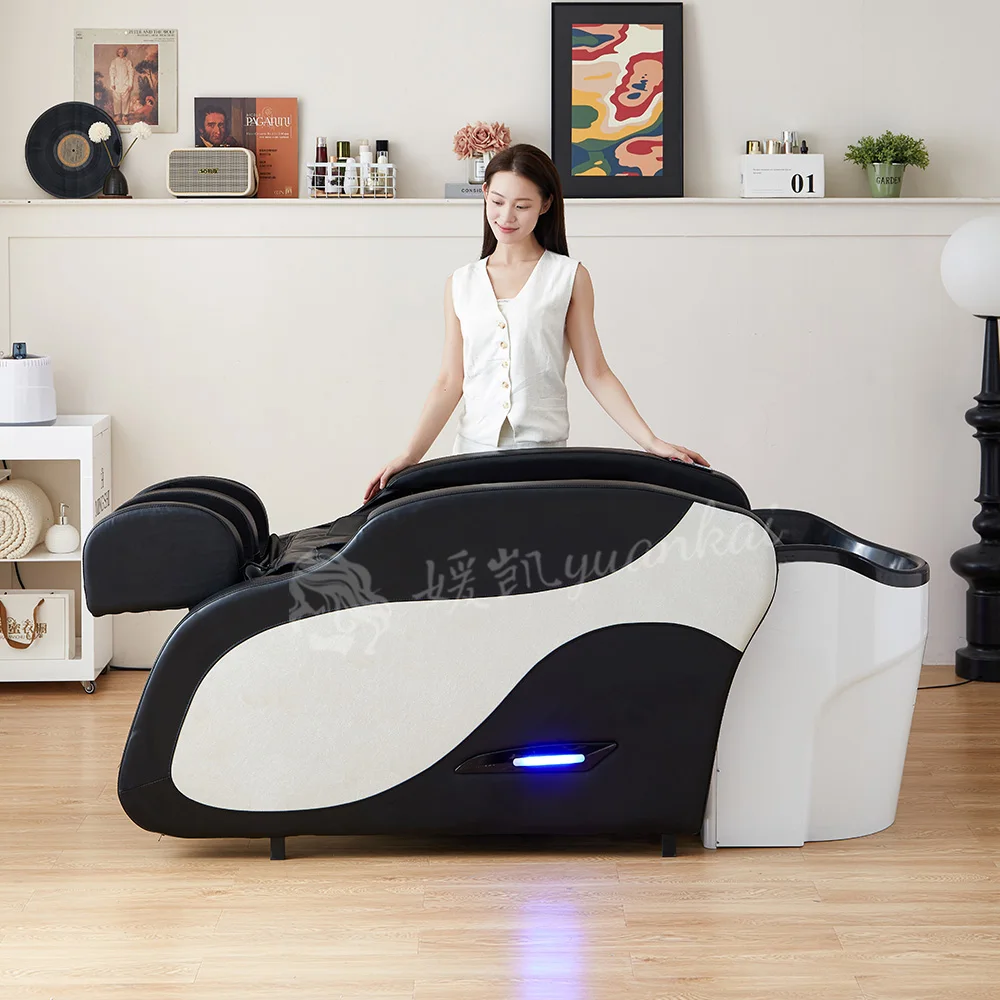 Luxury Salon Furniture Reclining Hair Washing Shampoo Bowl Chair Water Therapy Electric Automatic Massage Thai Head Spa Bed