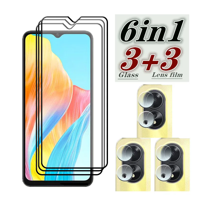 Tempered Glass For OPPO A38 A18 Screen Protector Front Mirror Film For OPPO A38 A18 Soft Camera film CPH2579 CPH2591