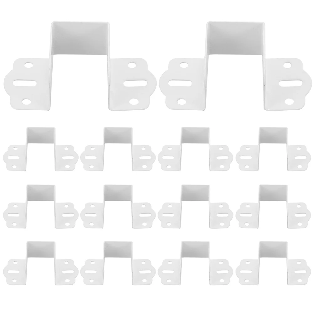 

16pcs Bed Rail Fasteners Metal Thickened Hinge Buckle Heavy Duty Bed Frame Brackets Iron Connector For Furniture Support