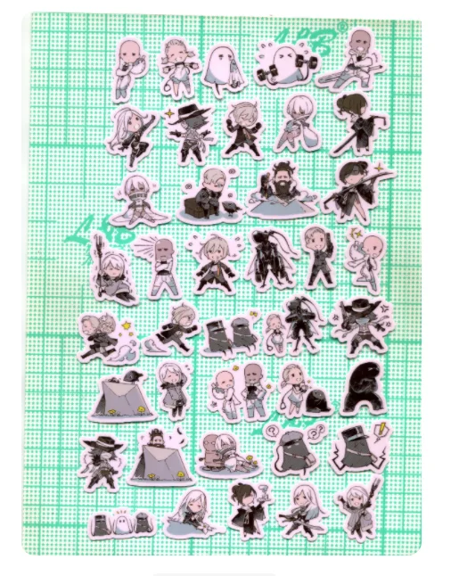 40 piezas YoRHa No. 2 PEGATINES AGROS DIY tipo B 3cm