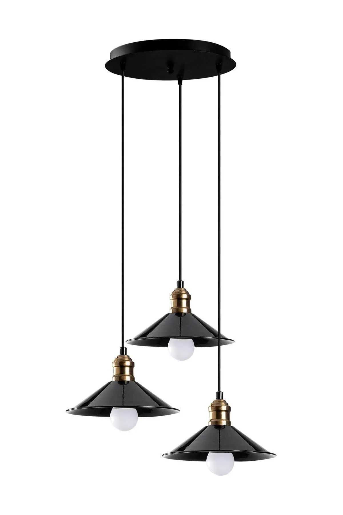 Dovi triple black Retro rustic Model Modern Metal pendant pendant chandelier