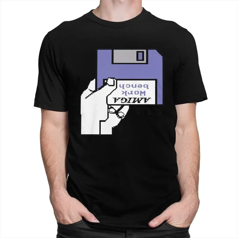 Custom Commodore C64 Game T Shirts Men Pure Cotton Tees  T-shirt Clothes