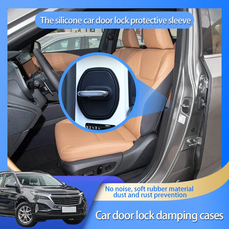 

Car Accessories For Chevrolet Equinox EV Equinox Car Door Lock Cover Silica gel Car Styling Case Protective Stickers