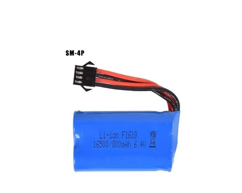 16500 6.4v 800mAh Li-ion battery SM-2P/SM-3P/SM-4P plug/6.4v USB for wltoys A959/A969/18628/18428 R/C car R/C truck R/C boat