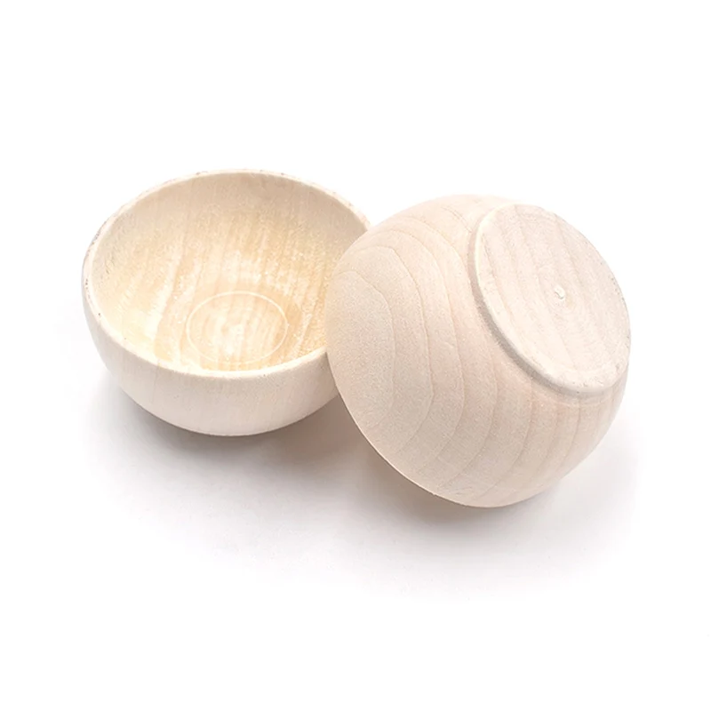 

57 * 30MM Smll Children's Painted Wooden Bowl DIY Wooden Crafts Decoration Room
