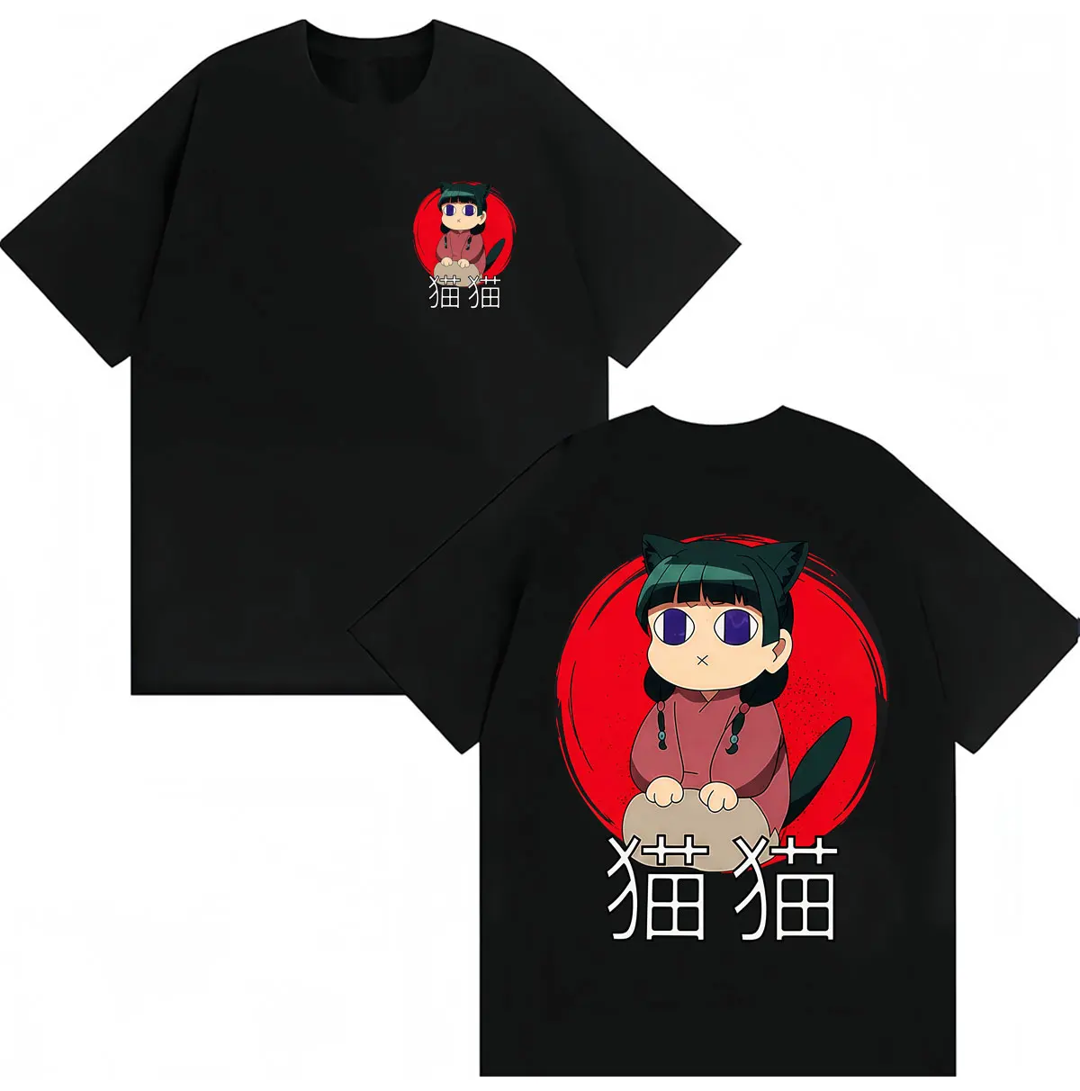 Japan Anime Maomao The Apothecary Diaries T Shirt Men Women Kawaii Cartoon Vintage T Shirts Casual 100% Cotton Loose Tee Shirts