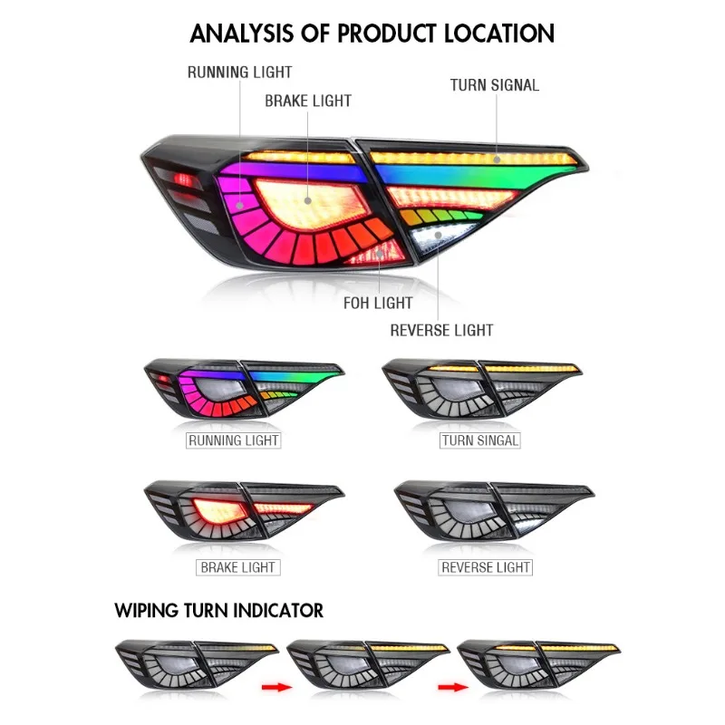 لهوندا سيفيك سيدان 11th Gen 2022-2025 RGB LED أضواء خلفية زوج #6