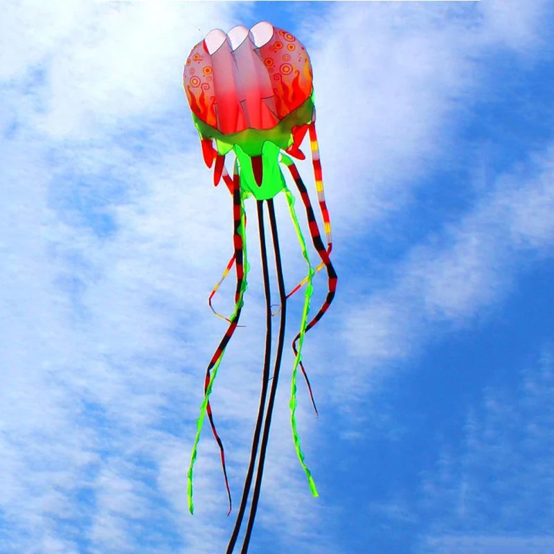 10m Kwallenvlieger zachte vlieger voor volwassenen vliegers nylon ripstop stof octopus vlieger grote windvliegers trilobieten vliegers fabriek