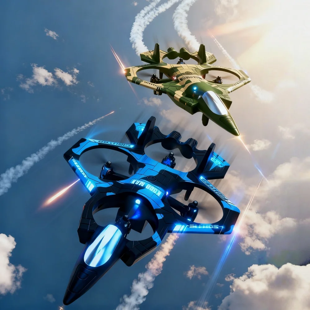 Air Stunt Rolling & Light-up Quadcopters with Hovering Altitude Hold - Remote Controlled Aerial Mode