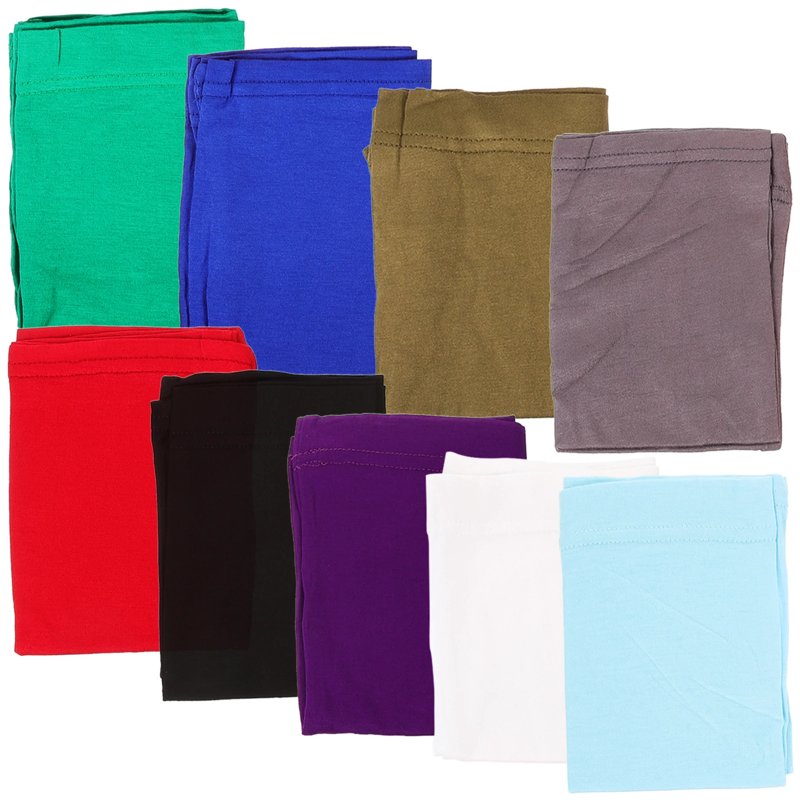 

9pcs Elastic Headwrap Hairband Polyester Turban Hat Dreadlocks Tube Hats Comfortable No-Slip Unisex Wrap Hat For Braided Hair