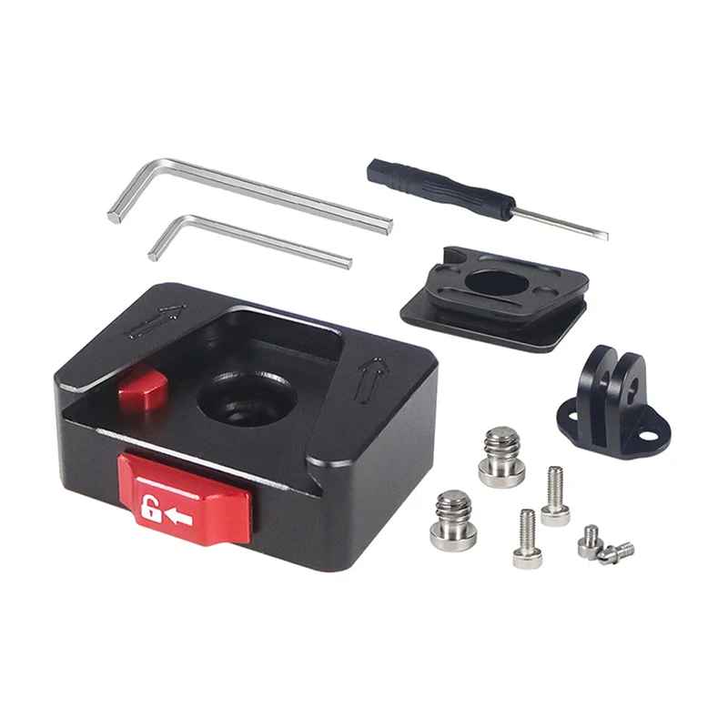 Schnellwechselplatte V-Mount Fast Switch Installationssystem für Gopro Insta360 OSMO 360 Action 5pro DSLR-Kamera Stativ Slide Mount – Detail 19