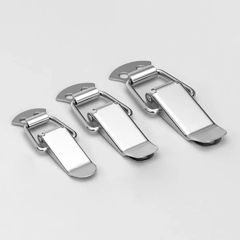 Furniture Fitting Stainless Steel Spring Loaded Latch Silver Durable Toggle Latch Spring Lock Case Chest Cabinet